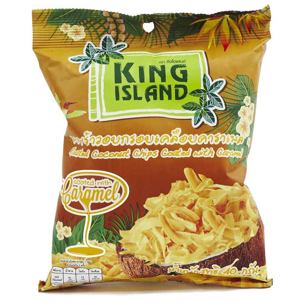 Кокосовые чипсы. Кокосовые чипсы King Island. Кокосовые чипсы King Island с карамелью, 40г. Кокосовые чипсы King Island, 40 г. Кокосовые чипсы King Island с ананасом 40 г.